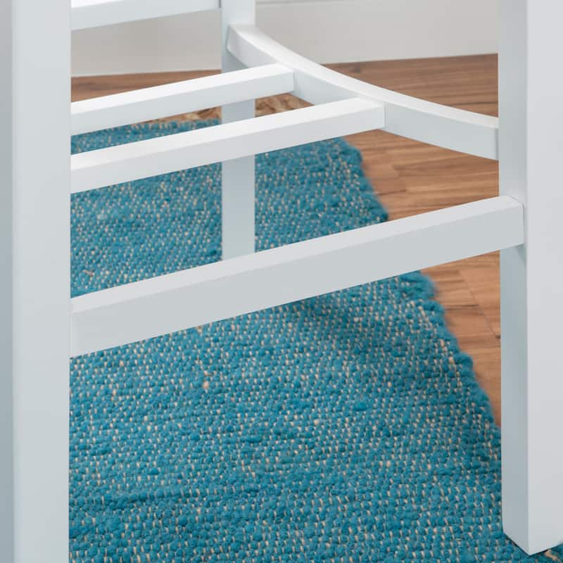 Linon Daya Solid Wood White Barstool (Set of 2)