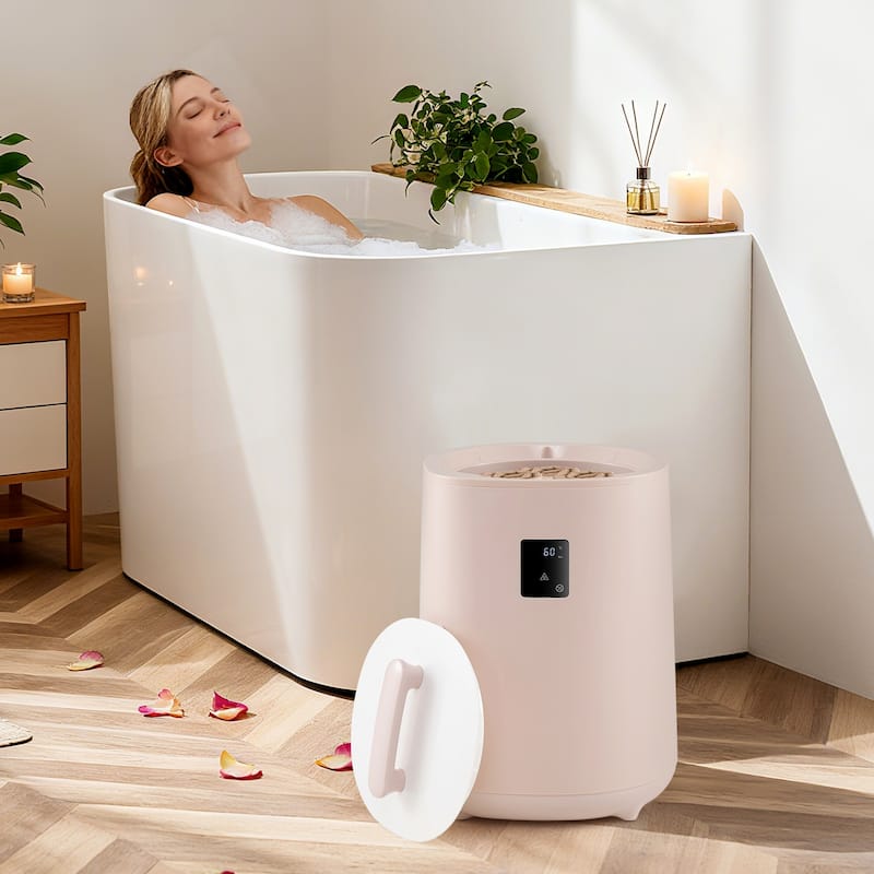 18L Large Towel Warmer with LED Display and Auto Shut off-Pink