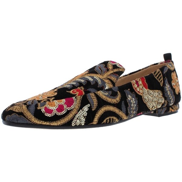 metallic loafers womens