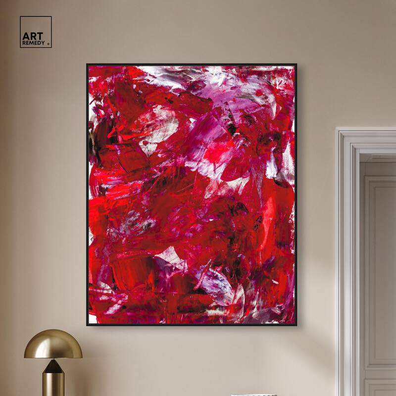Eruption of Red II Canvas by Art Remedy