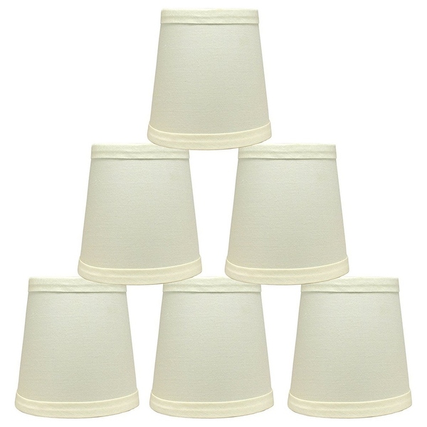 Linen Mini Chandelier Lamp Shade Clip On 4 inch Bottom Diameter 4.75 Height On Sale Bed Bath Beyond 32052062