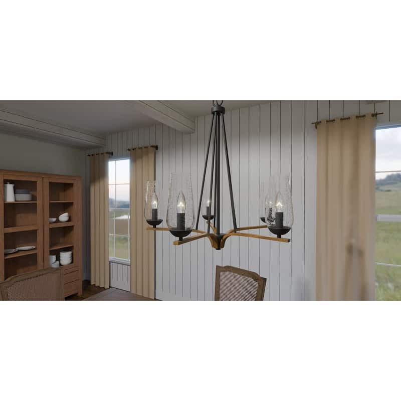 Rochester 5-Light Matte Black Chandelier
