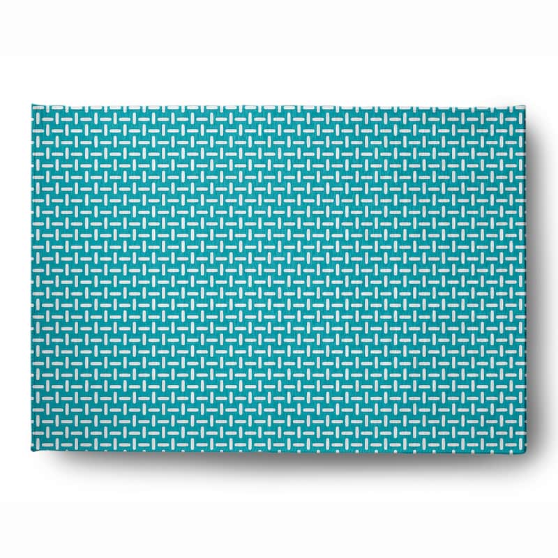 Woven Stitch Soft Chenille Rug - 5' x 7' - Blue-Aqua