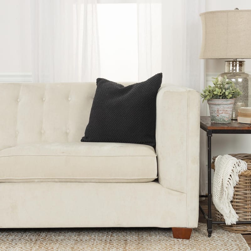 Rizzy Home Transitional Solid Light Texture Throw Pillow