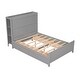 preview thumbnail 28 of 27, Full Size Platform Kids Bed Frame with Storage Shelves, 4-Drawers & Elegant Headboard for Modern Style and Functionality, Blue