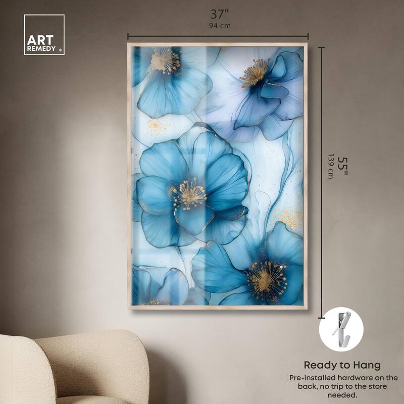 Gilded Cyanescence Shadowbox by Art Remedy