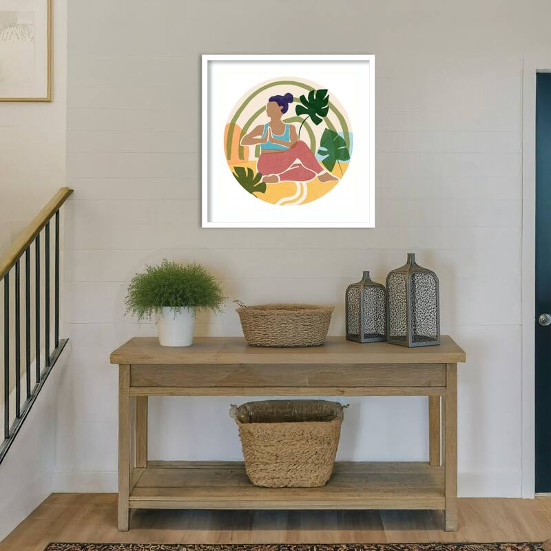 Om Together Marichi by June Erica Vess Wood Framed Wall Art Print