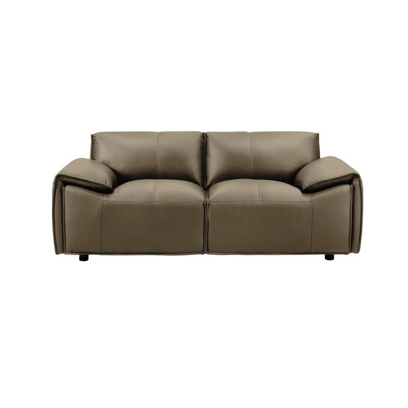 Tanner Top Grain Leather Loveseat, Sofa, or Living Room Set with Padded Arms