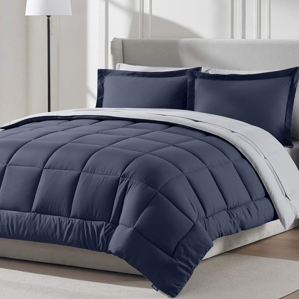 Empyrean Reversible Comforter Set Bed in a Bag with Cooling Pillow