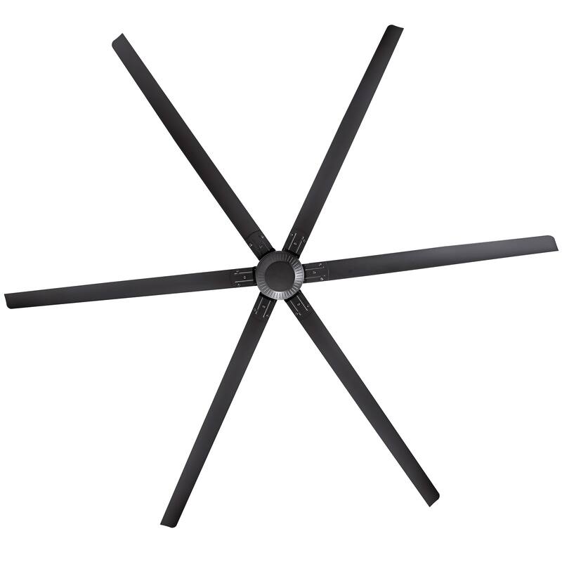 Ceiling Fan Modern 120" Industrial 6-Blade Black Metal
