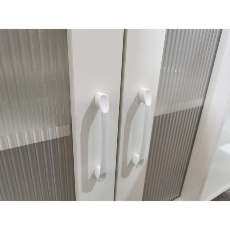 59-Inch L Shaped Desk with Storage Cabinet, Corner Executive Desk for Home Office