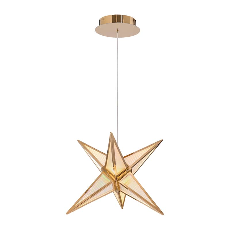 Ziva by Golden Lighting Spectrum Integrated LED 18in Pendant in Rose Gold