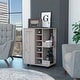preview thumbnail 1 of 5, FM Furniture Tennessee Bar Cart, One Cabinet With Division Ceniza
