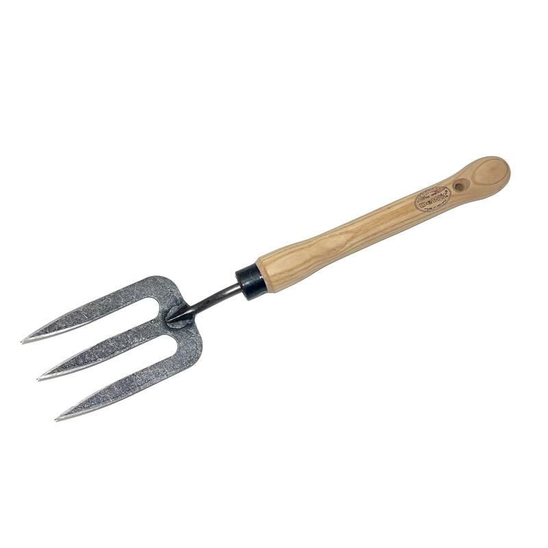 DeWit Gardening Fork with Midsize 10" Handle - 16.5"L - Steel