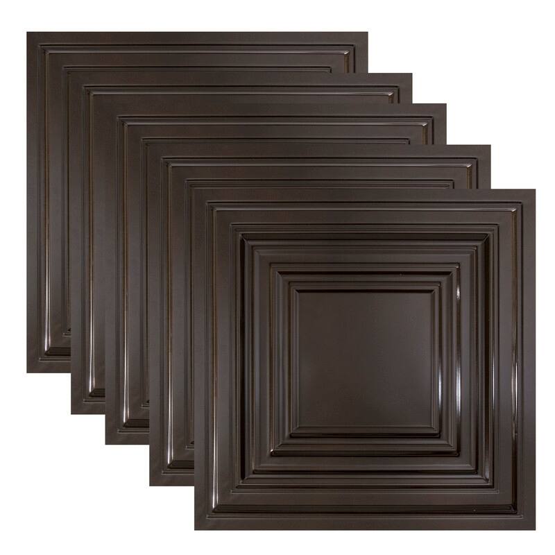 Great Lakes Tin Detroit Lay-in Ceiling Tile - Bronze Burst - 2 x 2