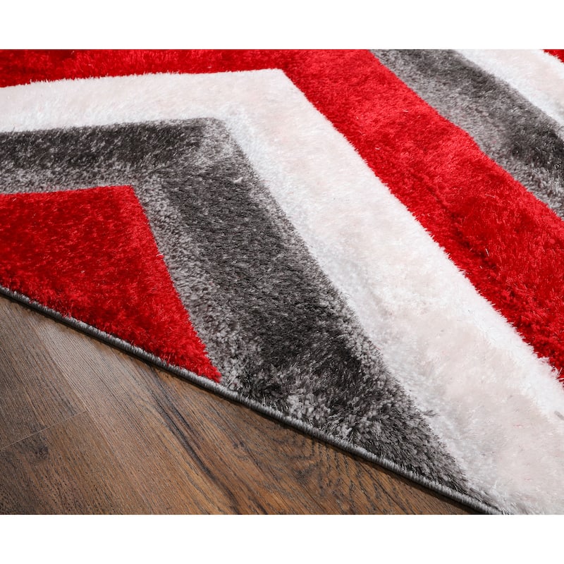 Santorini Collection Abstract Angle Area Rug