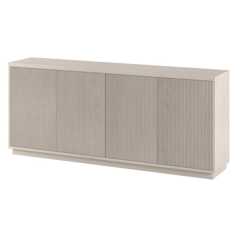 Alston 68" Wide Rectangular Fluted Buffet Table - 68" Wide