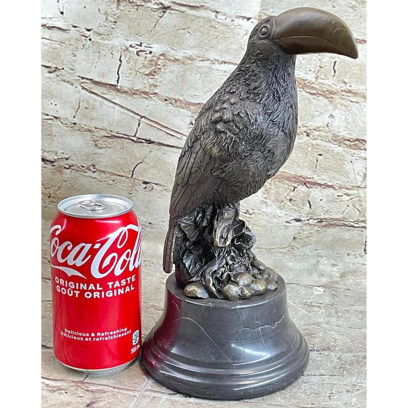 Toucan Tropical Bird Bronze Statue Sculpture Figure Signed Original Art On Base