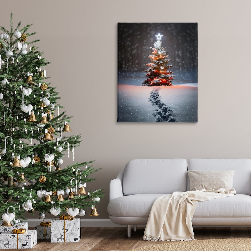 Stupell Magic Moments Holiday Tree Canvas Wall Art Design By Alina Georgescu
