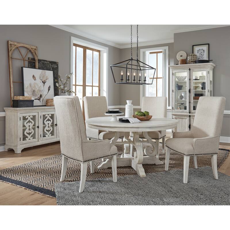 Magnussen Home Bronwyn Alabaster And Toasted Nutmeg 60" Round Dining Table - 60''W x 60''D x 30''H
