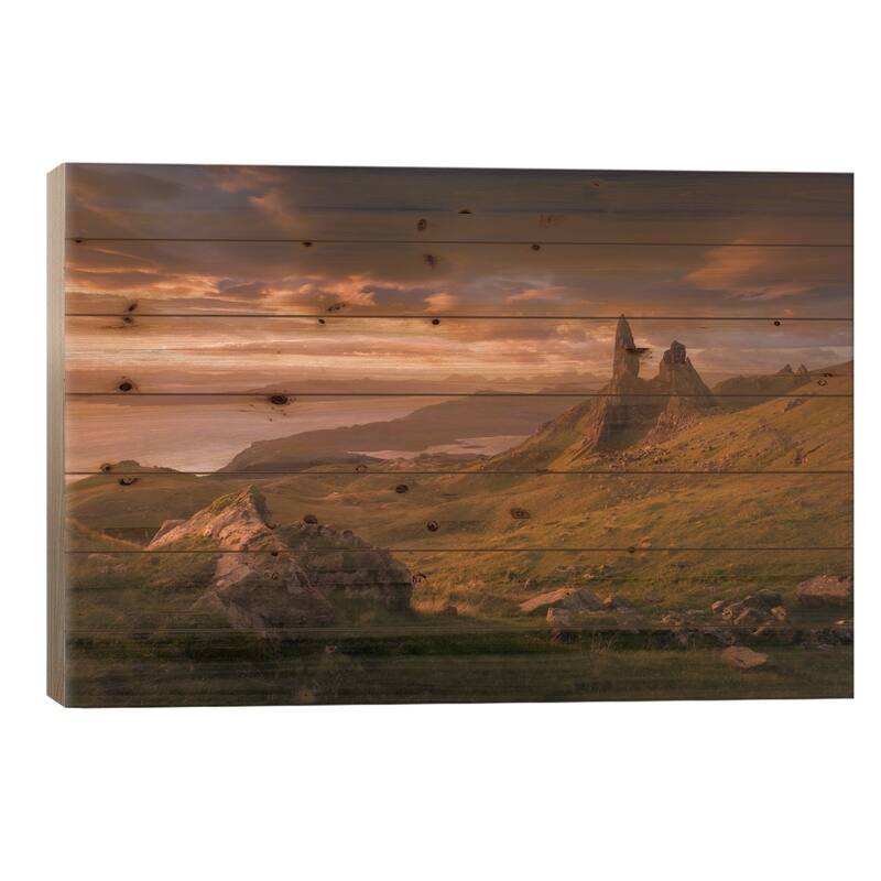Scotland VI Print On Wood by Daniel Kordan - Multi-Color - 18x26x1.5