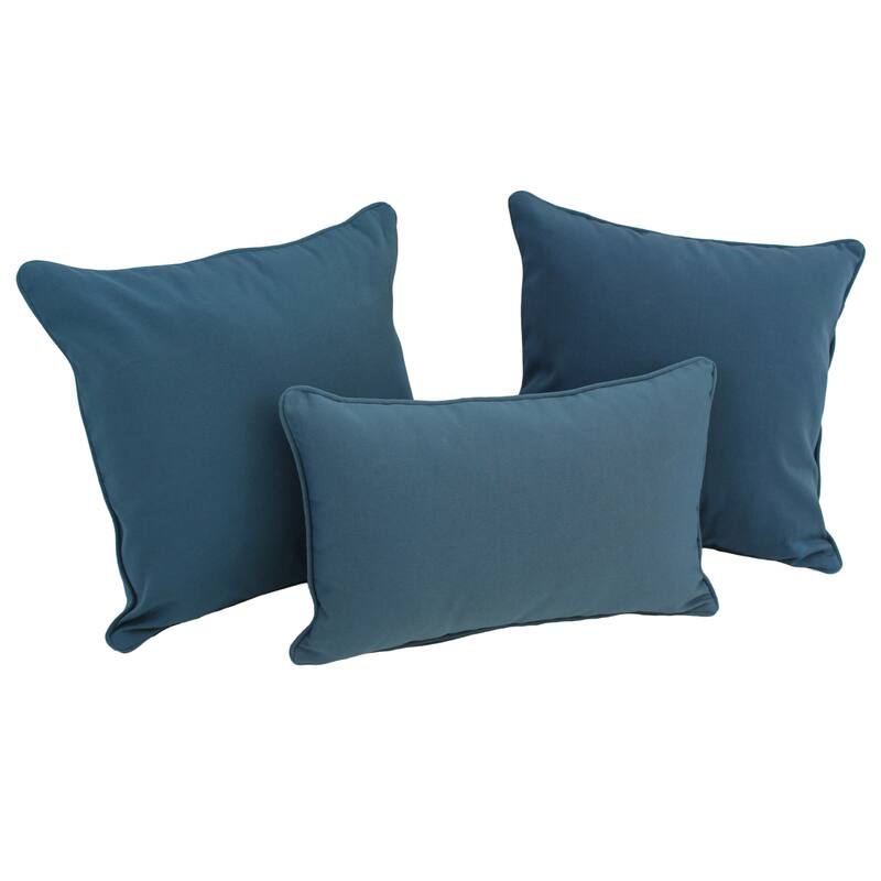 Copper Grove Twill 3-Piece Throw Pillow Set - Indigo