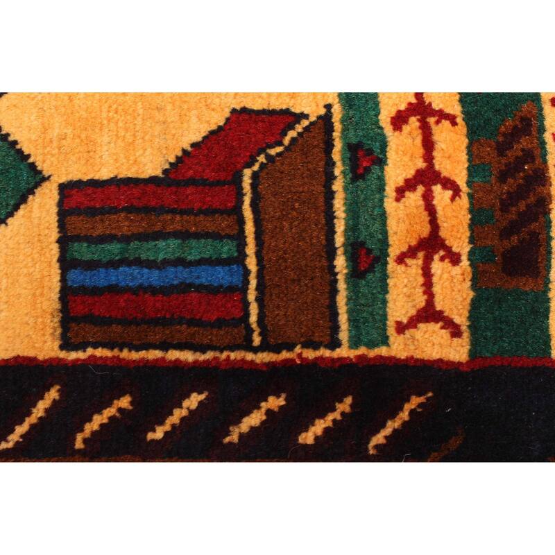 ECARPETGALLERY Hand-knotted Teimani Light Orange Wool Rug - 2'11 x 4'7