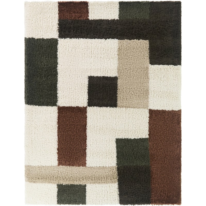 Martha Color Block Shag Area Rug