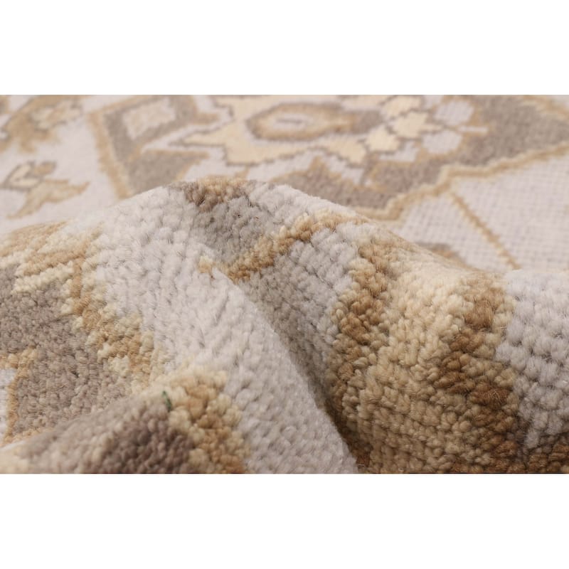 ECARPETGALLERY Hand-knotted Royal Oushak Light Grey Wool Rug - 7'10 x 9'11