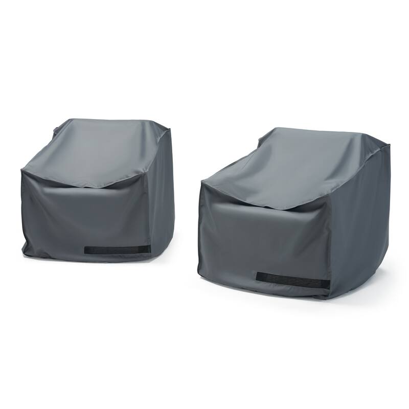 Milo 2 Piece Polyester Outdoor Patio Deluxe Furniture Covers - Grey
