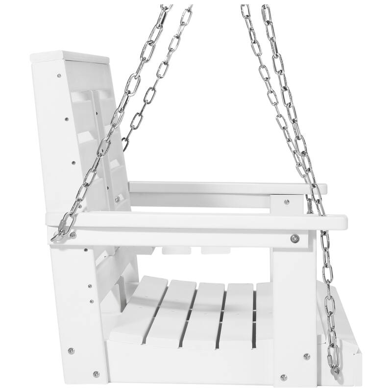 Nashville Poly 54 Inch Porch Swing with Folding Cup Holder