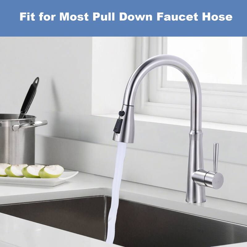 WOWOW 3-Function Pull Down Kitchen Faucets Spray Head with 9-Adapters