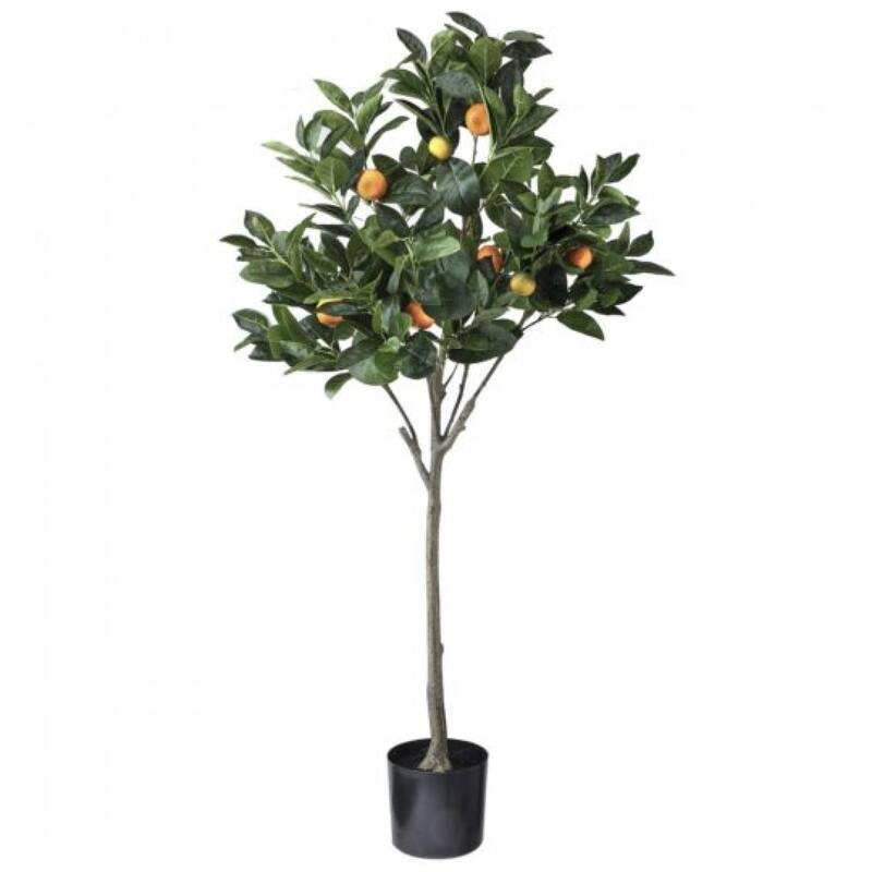 Potted Mandarin Orange Tree Faux Plants And Trees