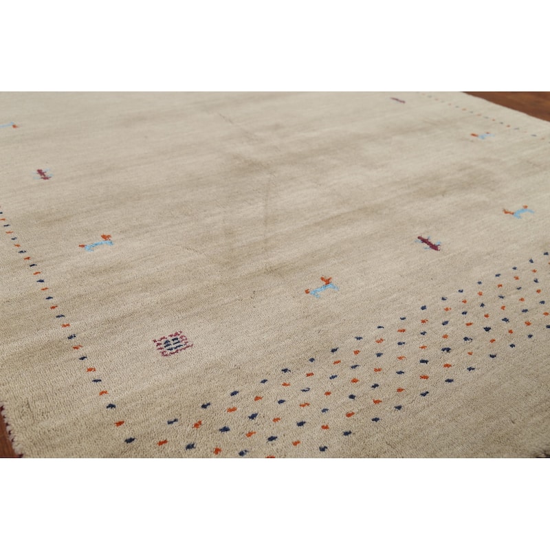 Gabbeh Oriental Area Rug Handmade Bedroom Wool Carpet - 4'7"x 6'5"