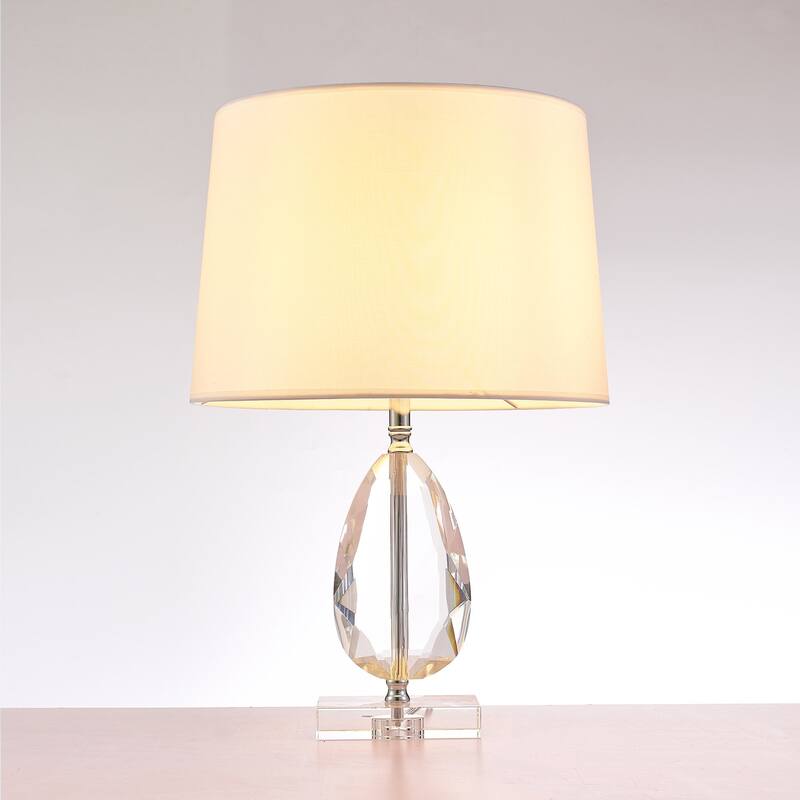 Pasargad Home Regal Collection Metal and Crystal Table Lamp Lights