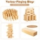 preview thumbnail 9 of 10, Costway Giant Tumbling Timber Toy 54 PCS Wooden Blocks Game w/ - Natural - See Details