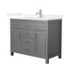 Option Dark Gray / White Quartz Top / Brushed Nickel