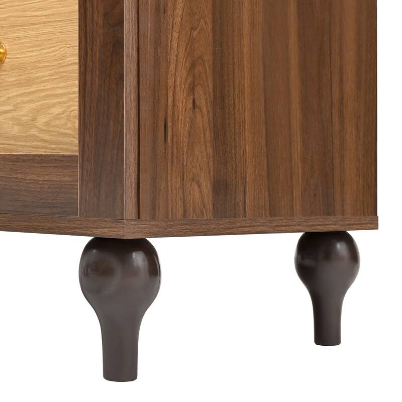 Christopher Knight Home - Farmhouse Arched Wood Kitchen Pantry Cabinet with Glass Doors & Hidden Drawers