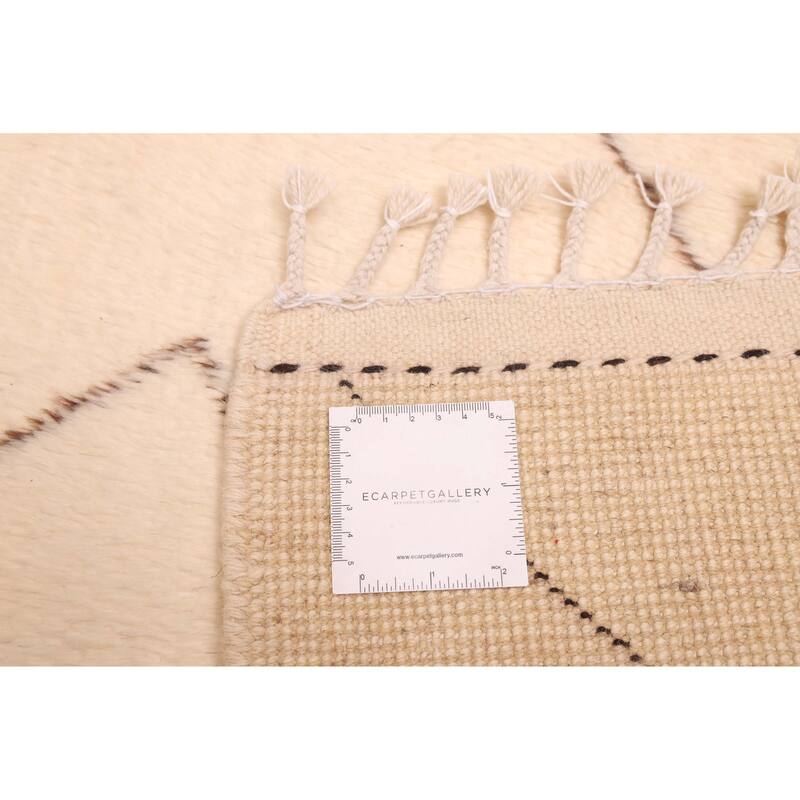 ECARPETGALLERY Hand-knotted Pak Finest Marrakesh Cream Wool Rug - 5'1 x 6'8