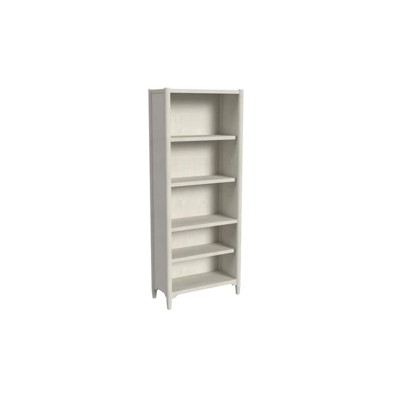 Modern Wood Open Bookcase, Office Shelving, Storage Cabinet, Fully Assembled, White - White - Wood Finish