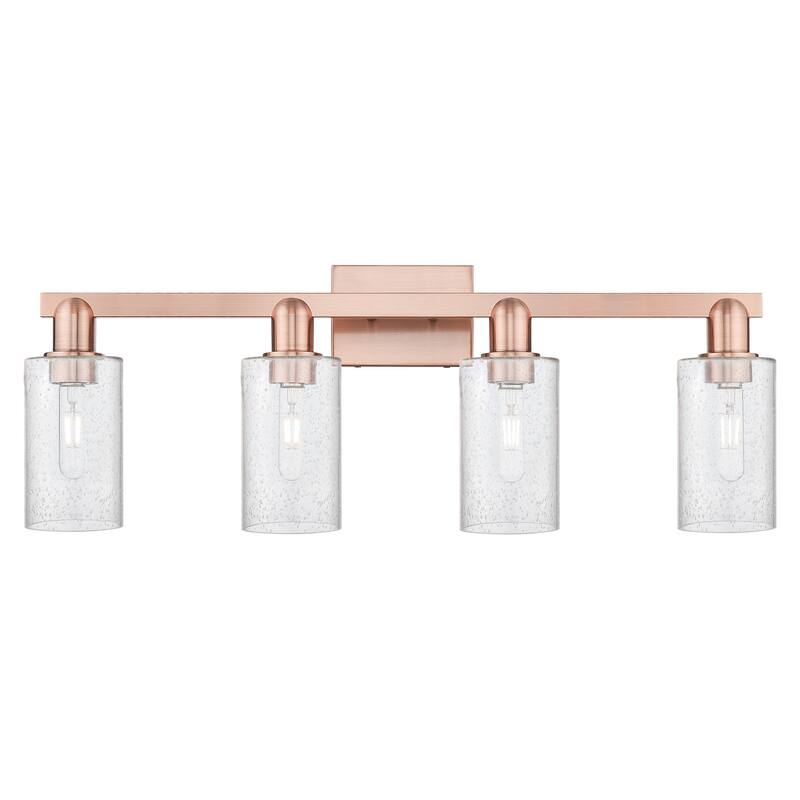 Innovations Lighting Endless Possibilities Arcadia - Clymer - 4 Light 31" Bath Vanity Light - Antique Copper/Seedy