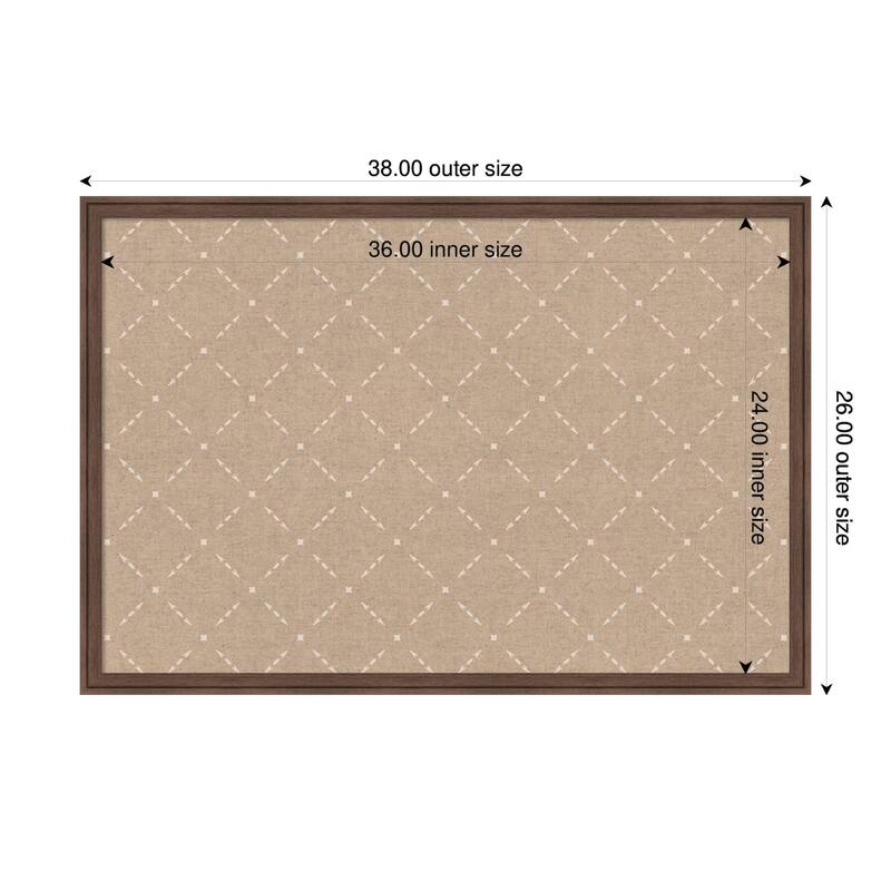 Kate and Laurel Pinboard Beige Lattice Pattern