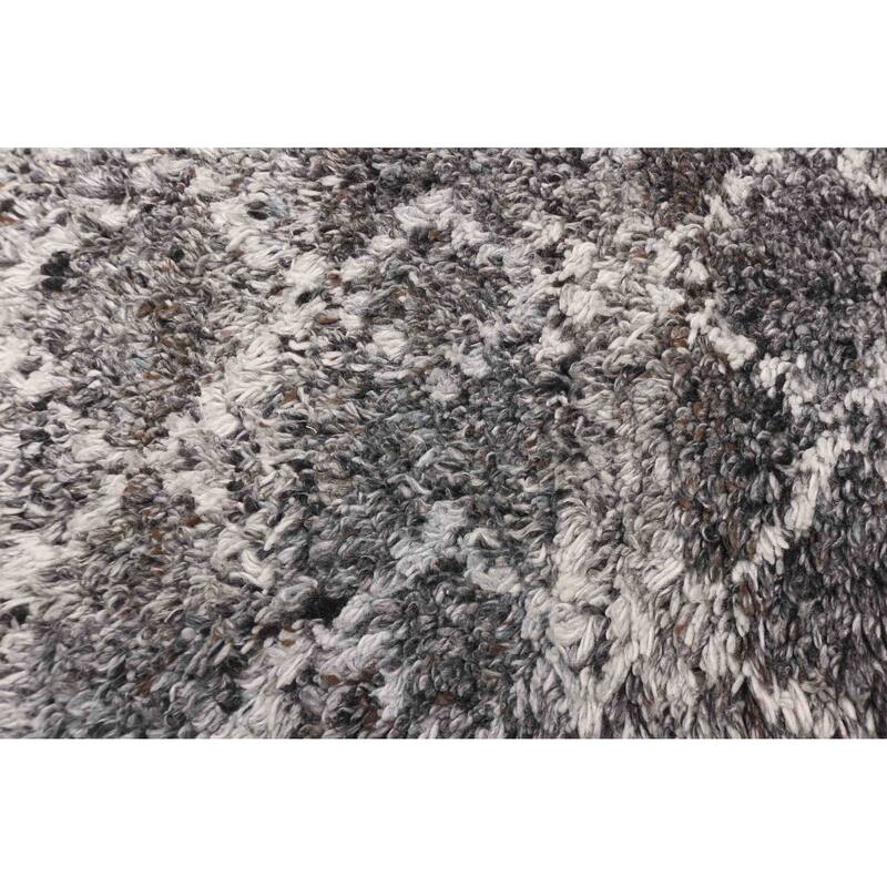 ECARPETGALLERY Hand-knotted Tangier Dark Grey Wool Rug - 5'0 x 8'2