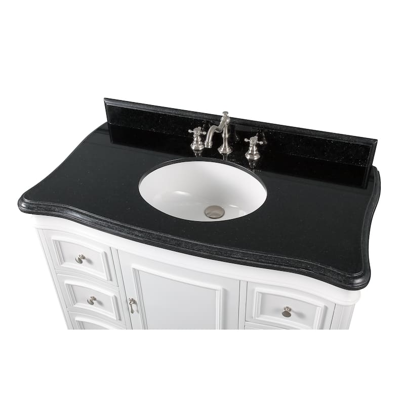42" Benton Collection Sesto White Bathroom Vanity