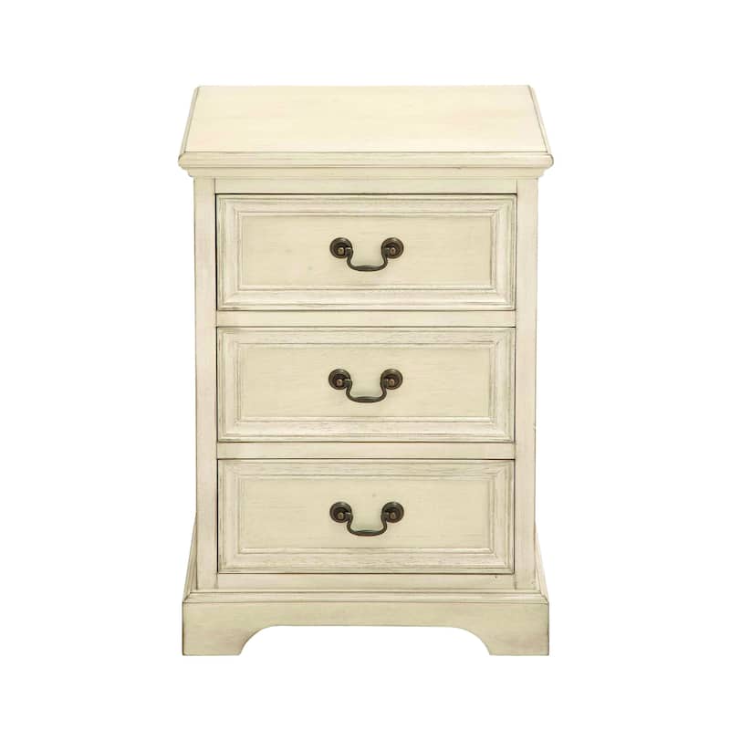 Wood 3 Drawer Room Cabinet - Cream - Roche River Decor - Cream