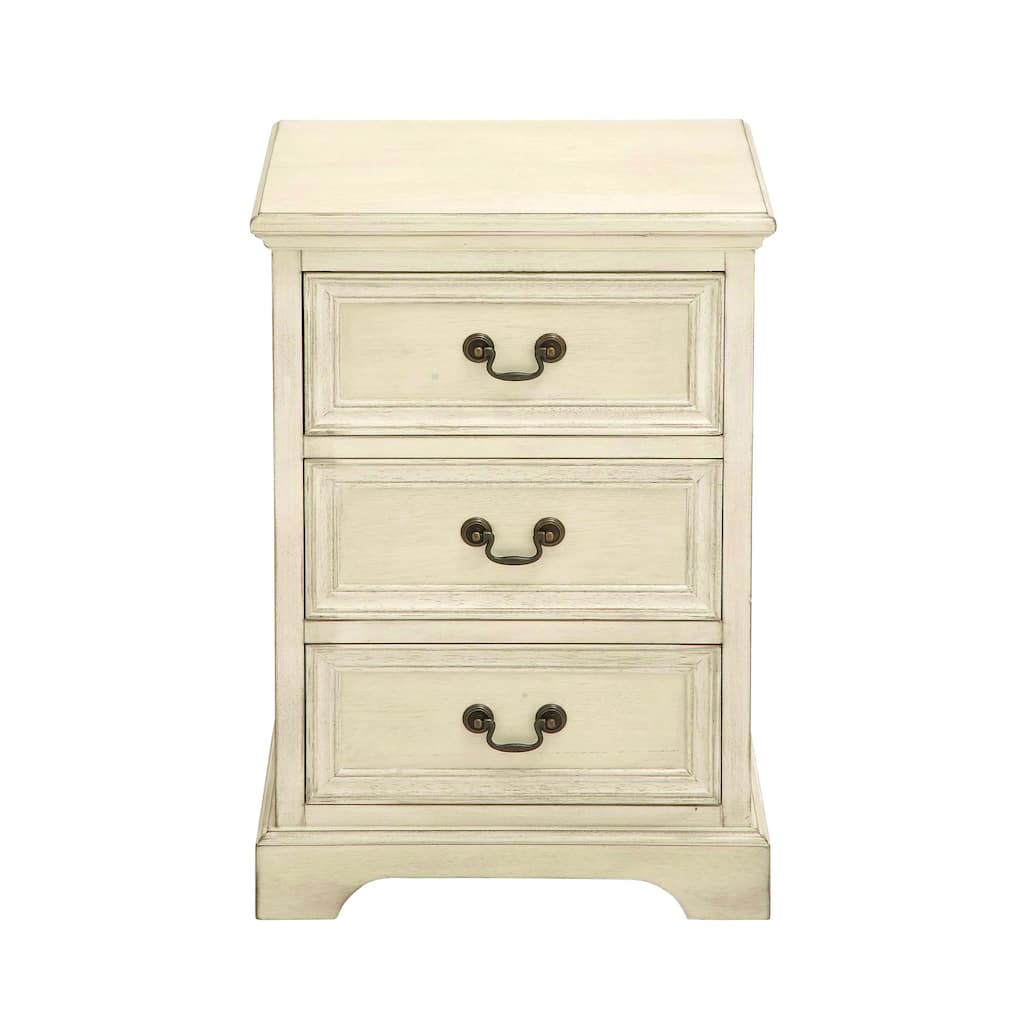 Wood 3 Drawer Room Cabinet - Cream - Roche River Decor