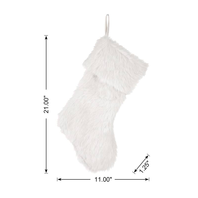 Glitzhome 21"L Plush Christmas Stockings