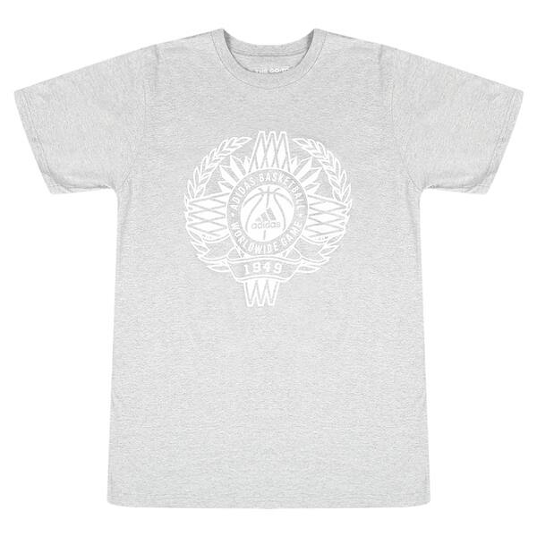 Shop Adidas Basketball Worldwide Game 1949 Nba Men S Grey T Shirt Performance Logo Overstock 17064783