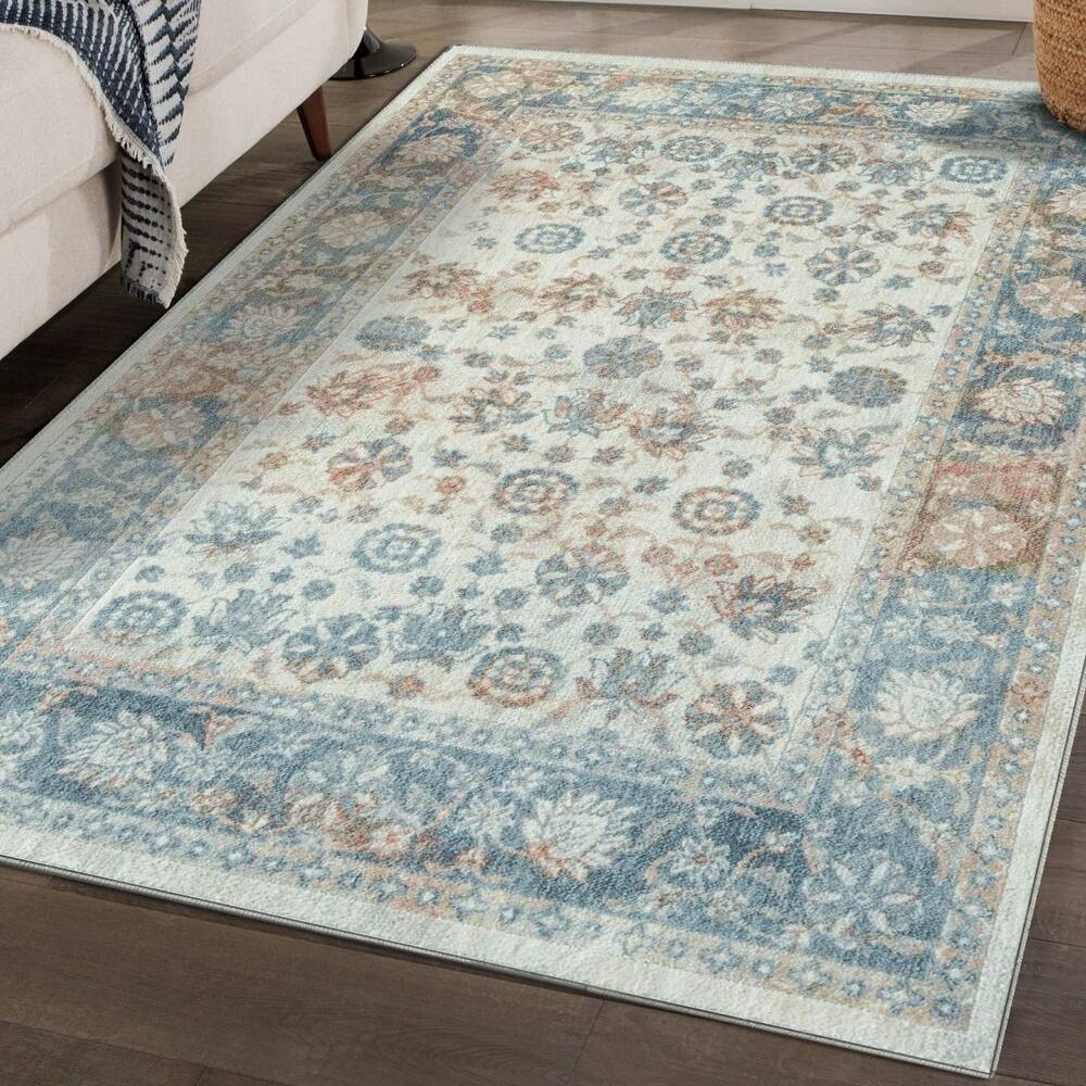 Luxe Weavers Oriental Floral Area Rug, Stain-Resistant Carpet
