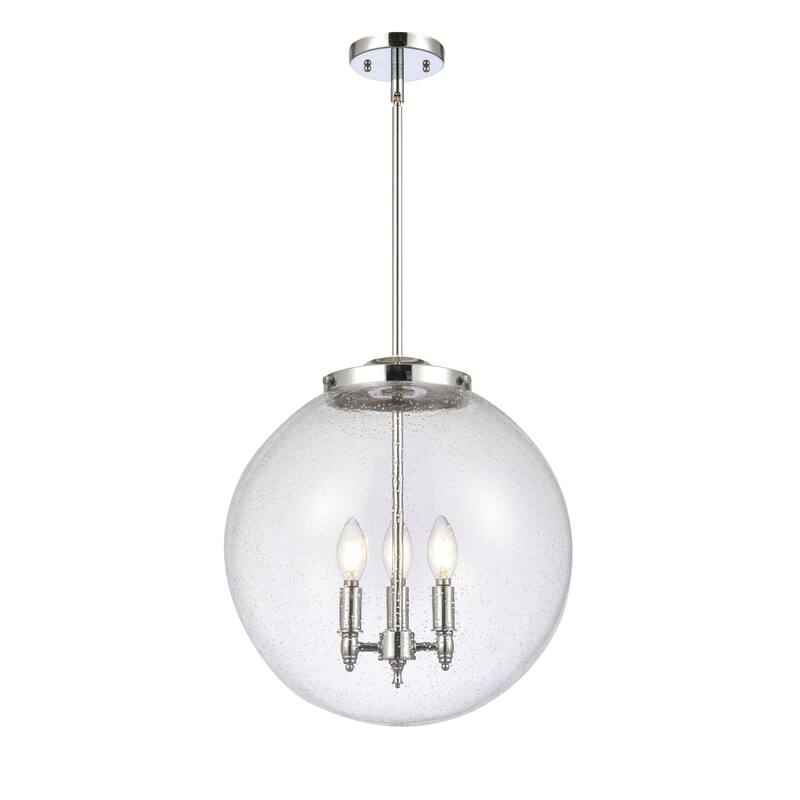 Innovations Lighting Beacon - 3 Light 16" Pendant - Polished Chrome/Seedy